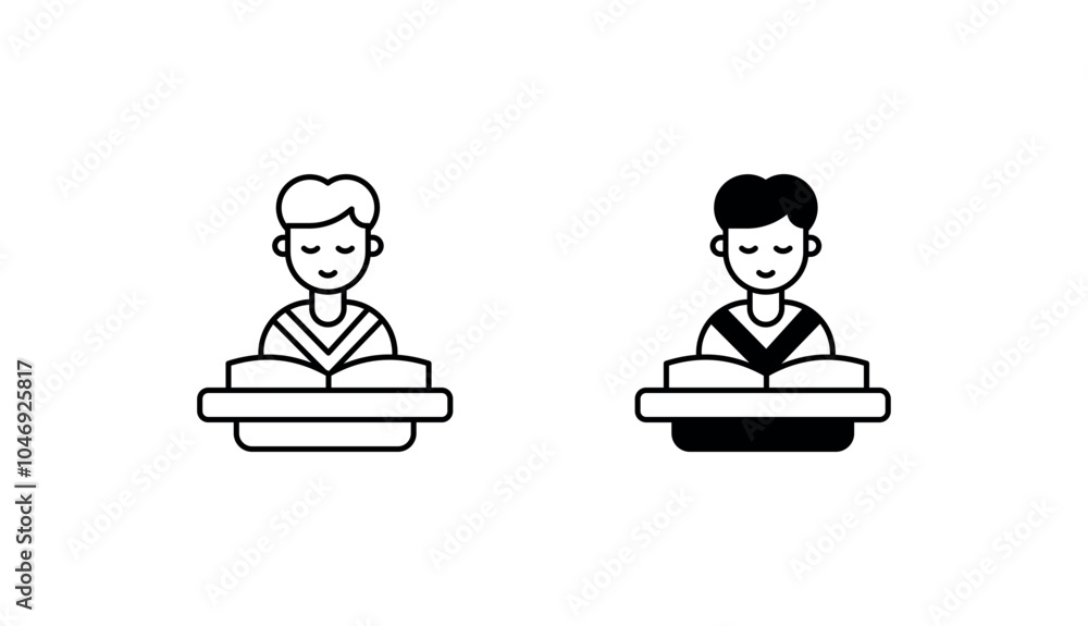 Student icon design with white background stock illustration Student icon design with white background stock illustration