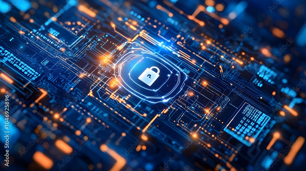 digital lock, shield, and binary code digital lock, shield, and binary code