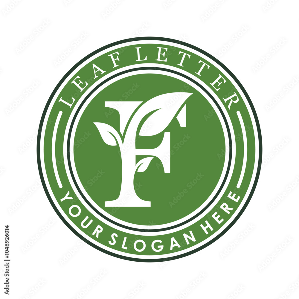 combination of letter f and leaf design with creative concept combination of letter f and leaf design with creative concept