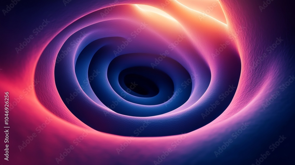 A spiral with a red and blue color scheme A spiral with a red and blue color scheme