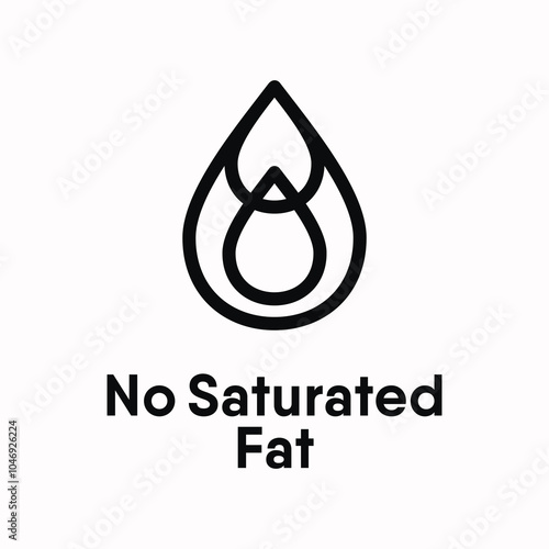 No saturated fat information sign icon