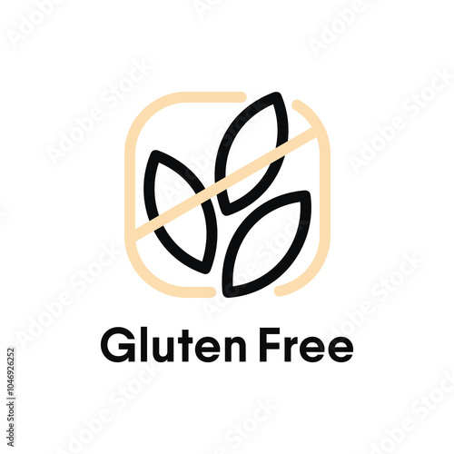 Gluten free information sign icon