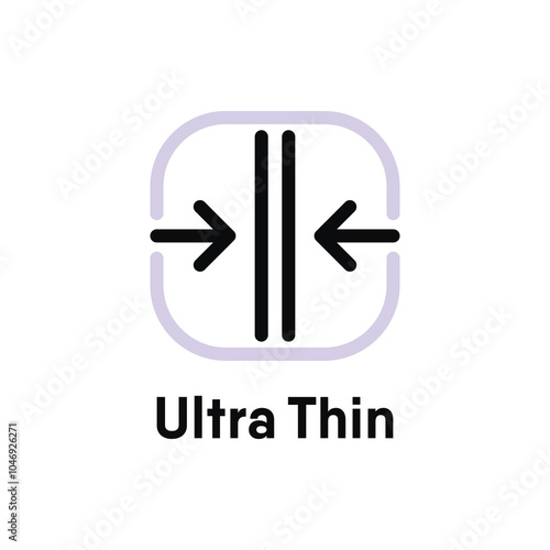 Ultra thin information sign icon