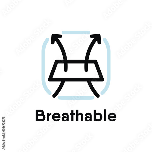 Breathable information sign icon