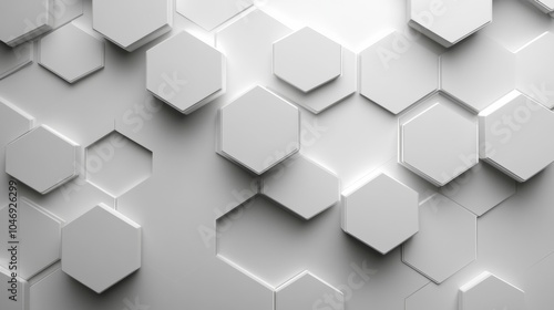 A modern design with lines forming abstract hexagons on a gray background.