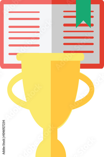  iCON VETTORIALE EDITABILE   libro scuola contratto coppa campione vincente primo posto