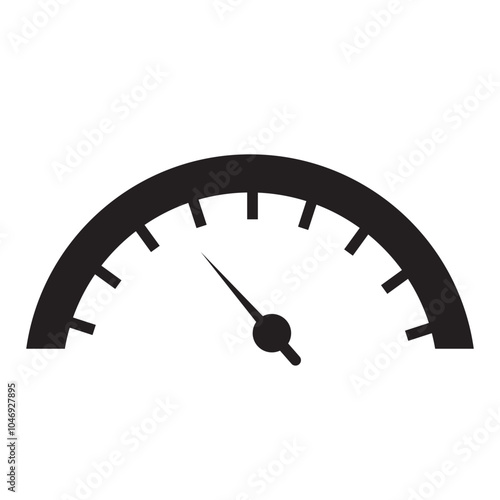 Speedometer icon. Fast Speedometer icon in a white background. Speed control meter. Vector illustration.