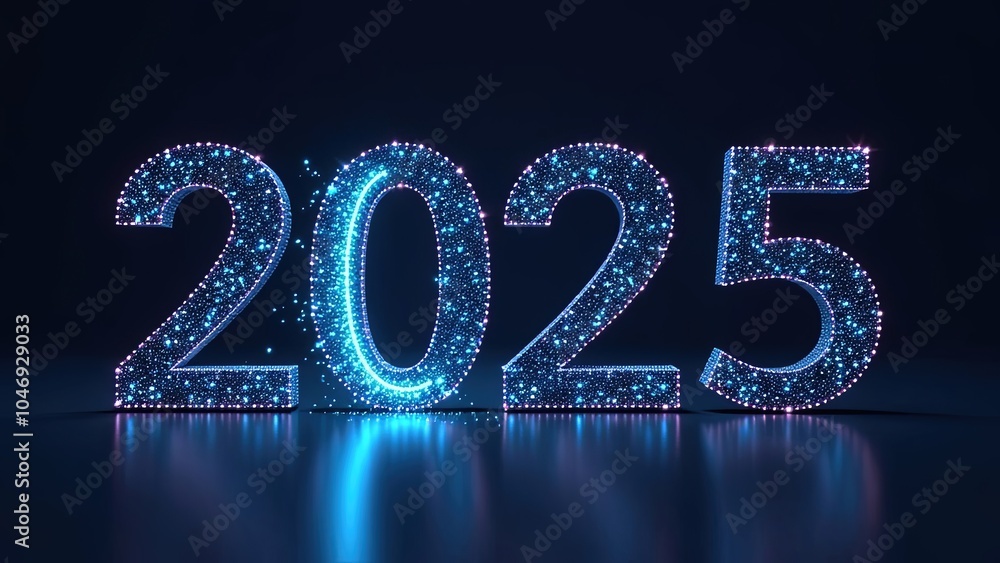 New year 2025 numbers blue glitter on a dark background. Concept card, season, snake holiday, decoration, festival, traditional, copy space, poster, text, symbol, date,glitter, party, banner,calendar New year 2025 numbers blue glitter on a dark background. Concept card, season, snake holiday, decoration, festival, traditional, copy space, poster, text, symbol, date,glitter, party, banner,calendar