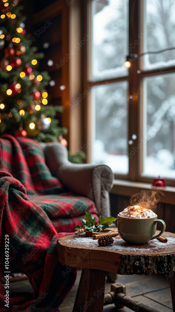 Enchanting Christmas Winter Cozy Cabin: Perfect for Holiday Marketing, Greeting Cards, and Festive Content Enchanting Christmas Winter Cozy Cabin: Perfect for Holiday Marketing, Greeting Cards, and Festive Content