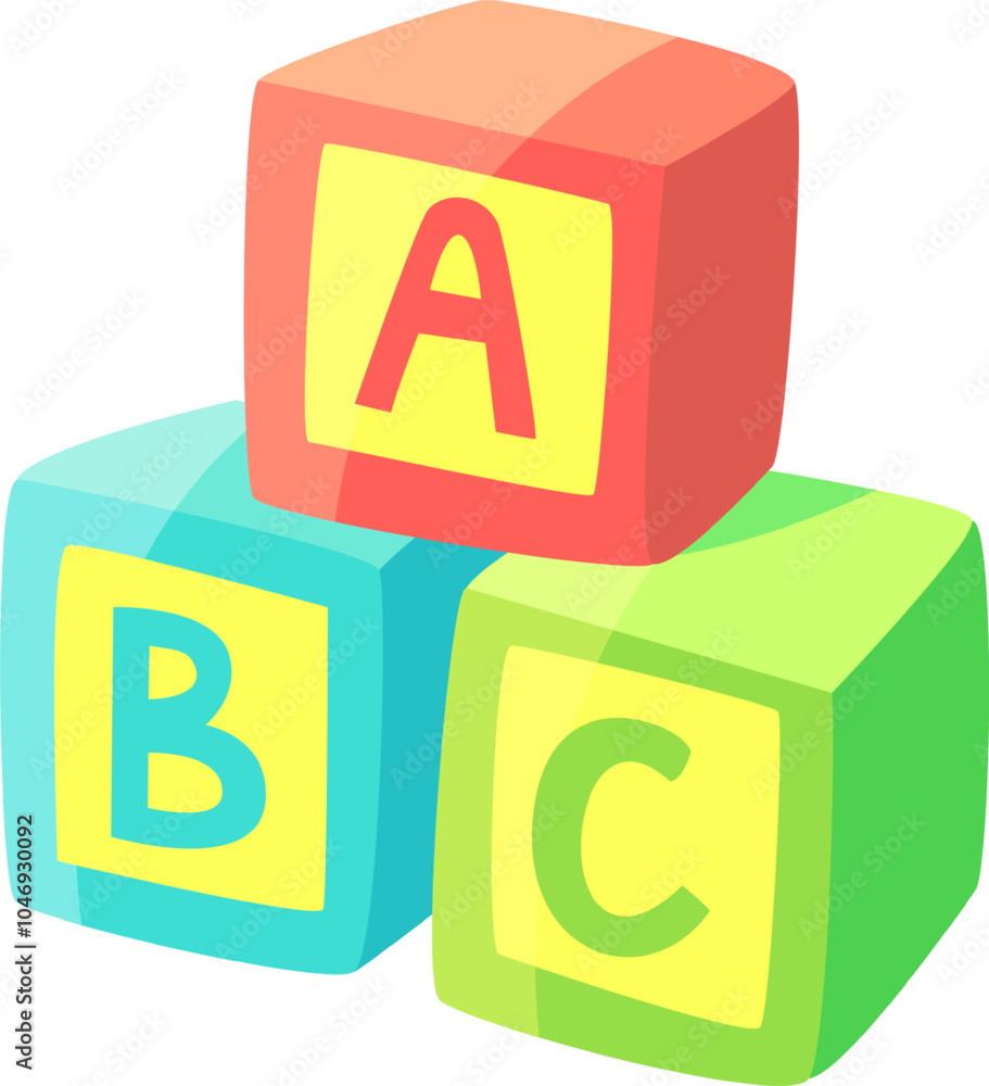 Stacked toy blocks showing letters a, b, and c creating an educational and playful image perfect for children's learning materials Stacked toy blocks showing letters a, b, and c creating an educational and playful image perfect for children's learning materials