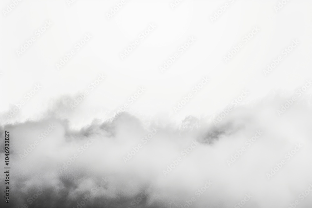 Cloudy mist envelops the forest landscape on a gloomy day. Atmospheric nature concept Cloudy mist envelops the forest landscape on a gloomy day. Atmospheric nature concept