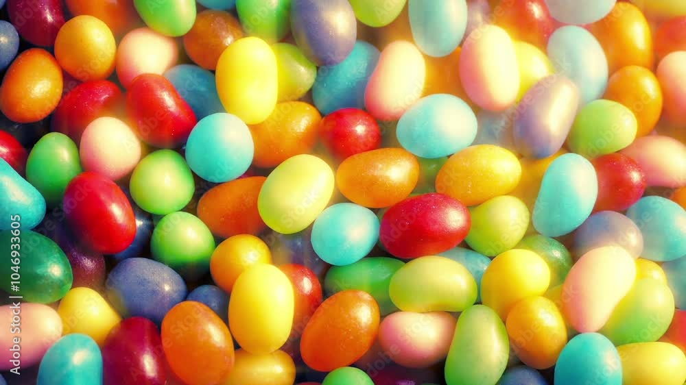 Colorful Candy Beans Rotating Closeup
Colorful Candy Beans Rotating Closeup