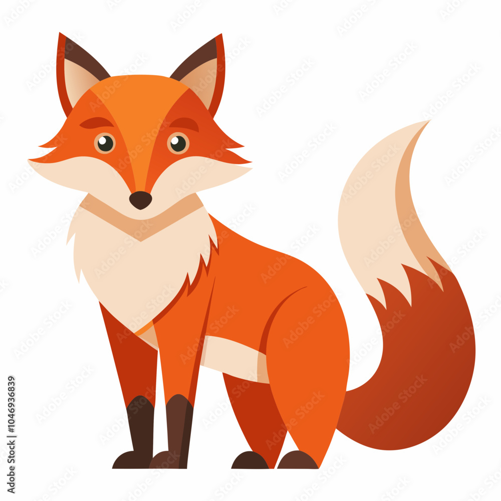 fox cartoon isolated on white fox cartoon isolated on white
