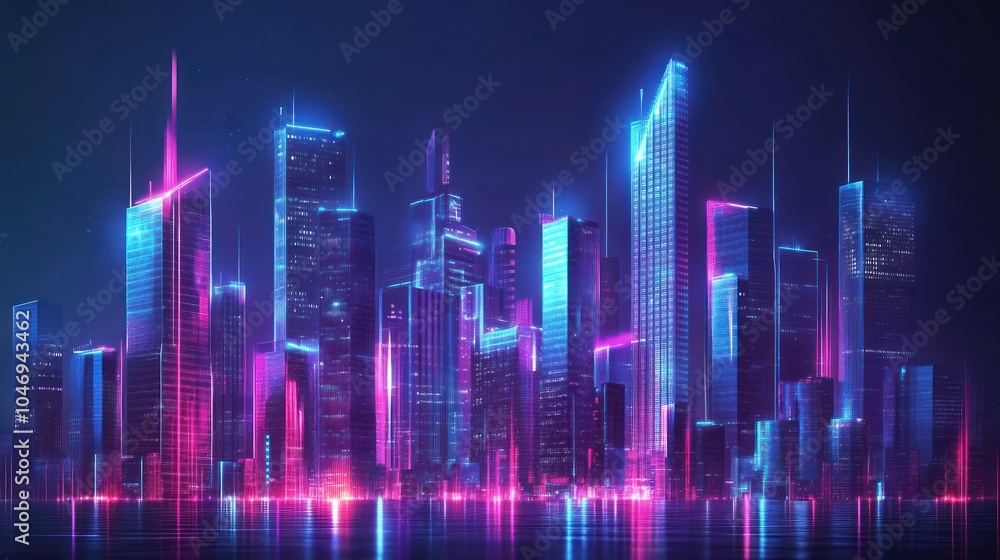 Future City Abstract Digital Architecture Tall Tower Concept, AI generated image Future City Abstract Digital Architecture Tall Tower Concept, AI generated image