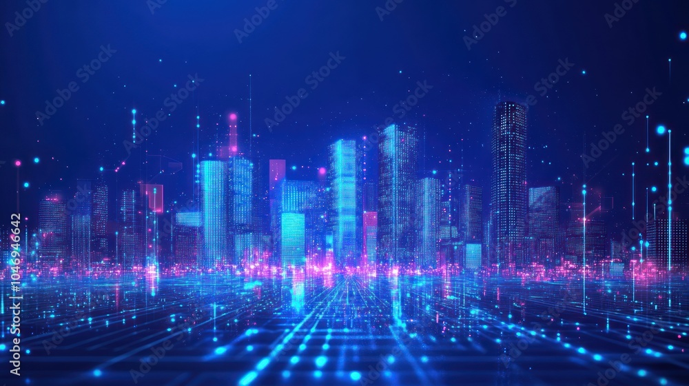 Future City Abstract Digital Architecture Tall Tower Concept, AI generated image Future City Abstract Digital Architecture Tall Tower Concept, AI generated image