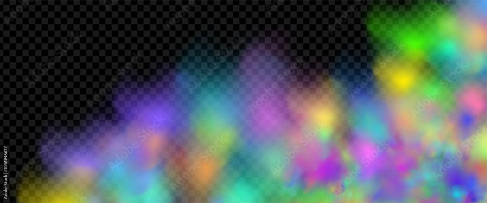 Obraz premium An explosion of colorful smoke clouds.Multicolor fog with blue and yellow particles.Explosions of color powder.