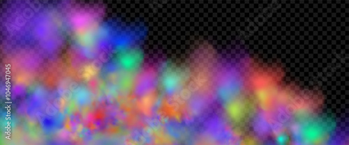 An explosion of colorful smoke clouds.Multicolor fog with blue and yellow particles.Explosions of color powder.