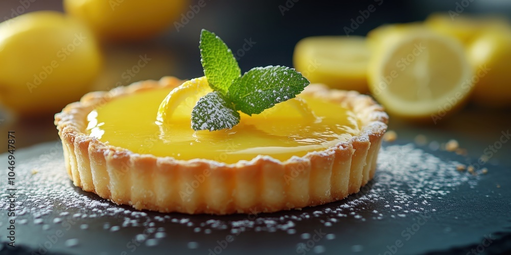 a tare tart with lemon and mint a tare tart with lemon and mint