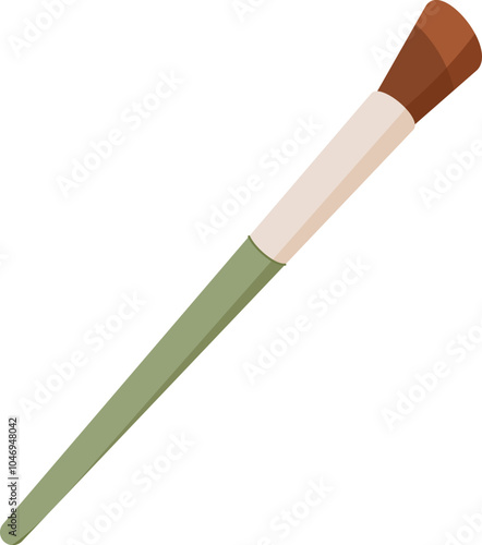 Flat makeup brush for cosmetic application in vibrant colors. Essential tool for beauty and skincare routines. Concept of hygiene, organic care, and fashion. Suitable product packaging or promotional