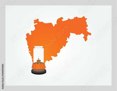 Maharashtra Vidhan Bhavan, or Maharashtra Vidhansabha. A creative and minimal poster design.