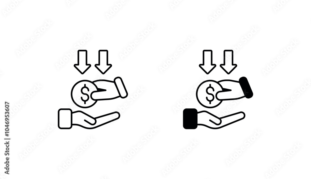 Expenditure icon design with white background stock illustration Expenditure icon design with white background stock illustration