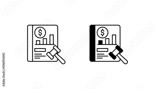 Tax Penalty icon design with white background stock illustration
