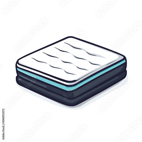 Modern Abstract Mattress Logo Design Template Vector Illustration