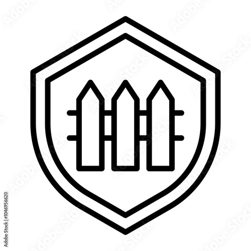 Fotografie Level Crossing Vector Line Icon Design