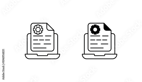 Freelance Writer icon design with white background stock illustration