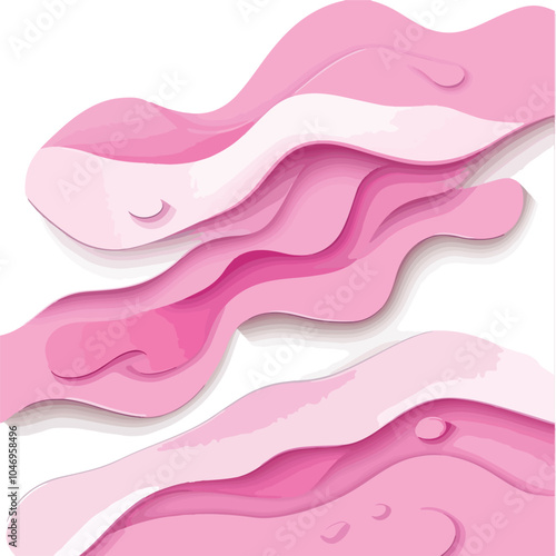 Colorful Abstract Paper Cut Slime Background for Design Projects