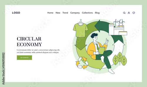 Eco Friendly Fashion. Flat Vector Illustration