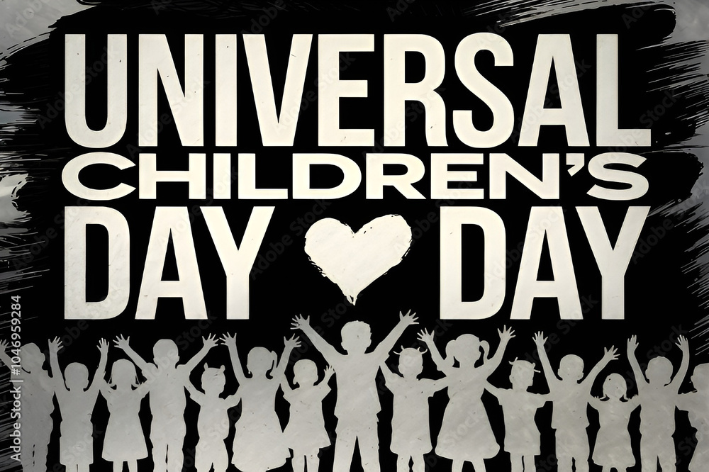 Children’s Day Celebration Theme on Dark Background – Universal Children’s Day. Children’s Day Celebration Theme on Dark Background – Universal Children’s Day.