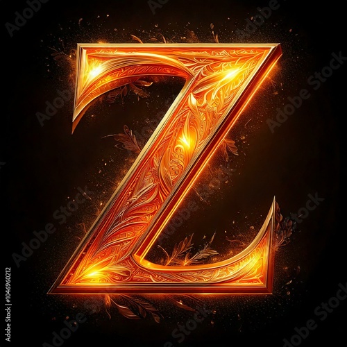 ゴールドのアルファベット