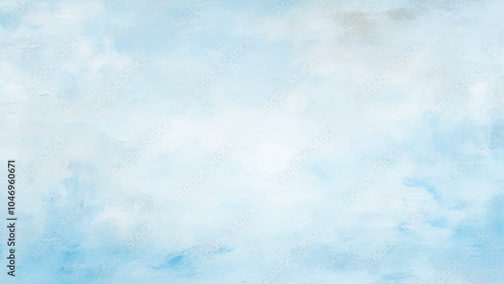 Fototapeta premium Blue sky with white cloud. The summer heaven is colorful clearing day Good weather and beautiful nature in the morning. Hand painted abstract soft sky blue watercolor sky and clouds.