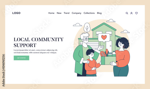 Giving Tuesday. Flat Vector Illustration