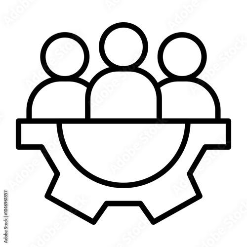 Hrm Vector Line Icon Design