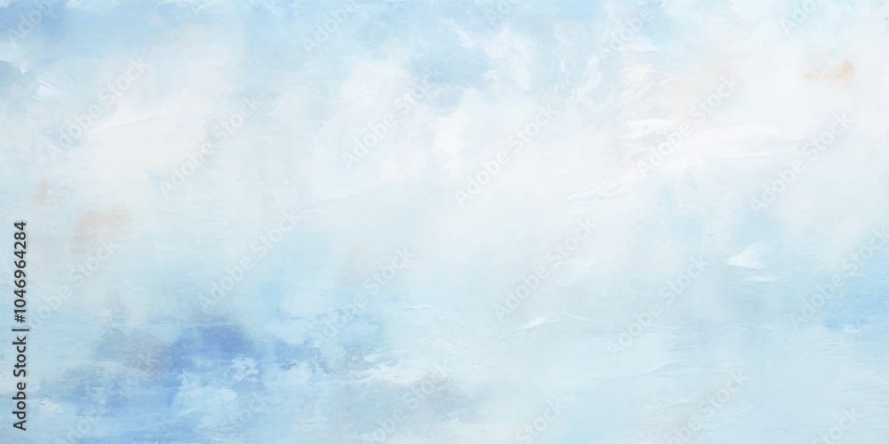 Obraz premium Hand painted abstract soft sky blue watercolor sky and clouds. blue wall grunge background.