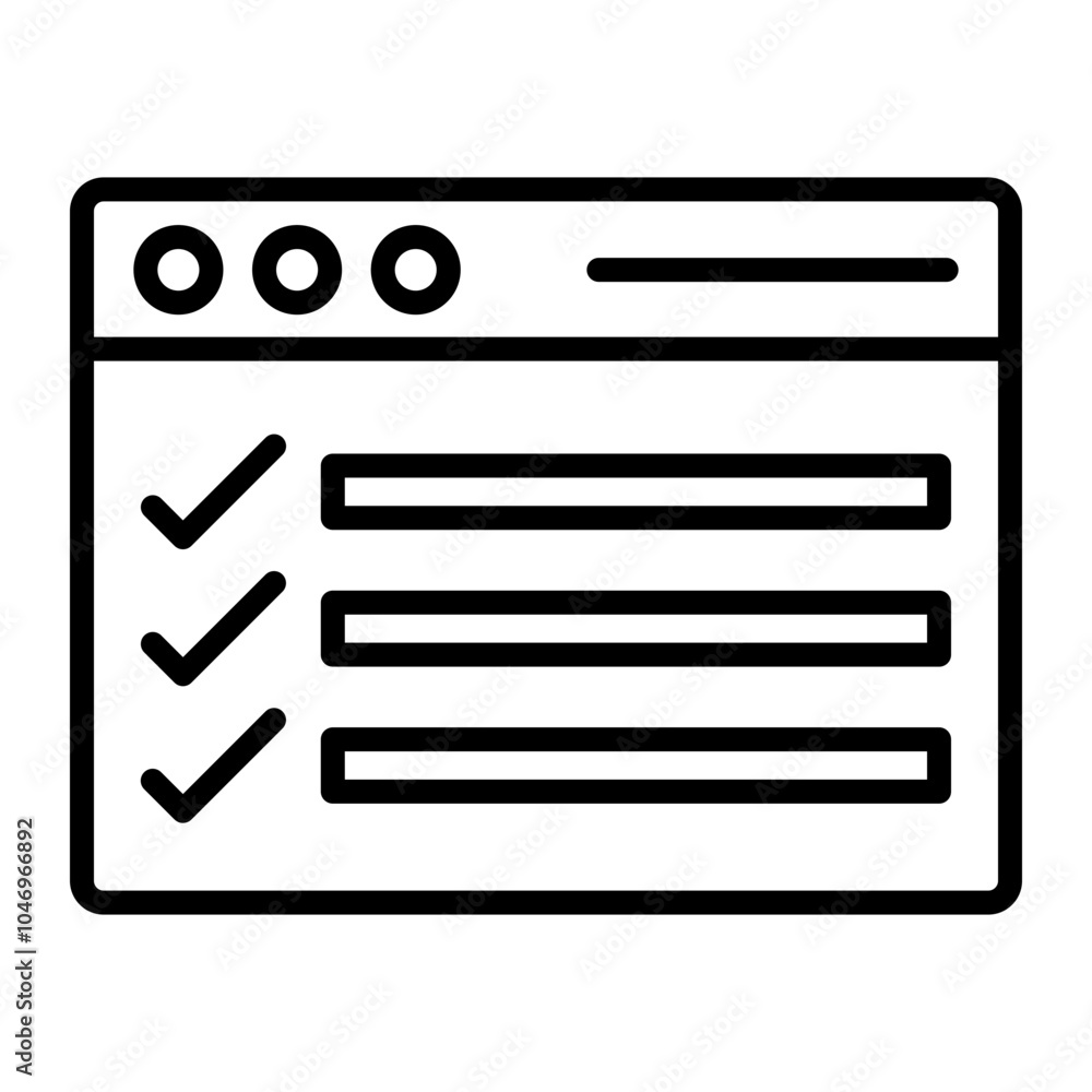 Table Of Content Vector Line Icon Design Table Of Content Vector Line Icon Design