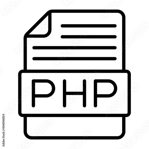 PHP Vector Line Icon Design