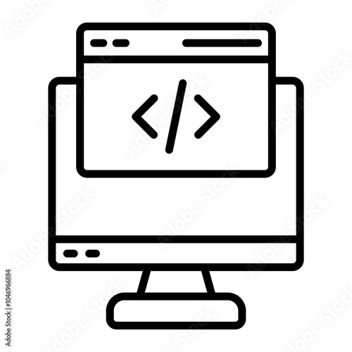 Script Vector Line Icon Design