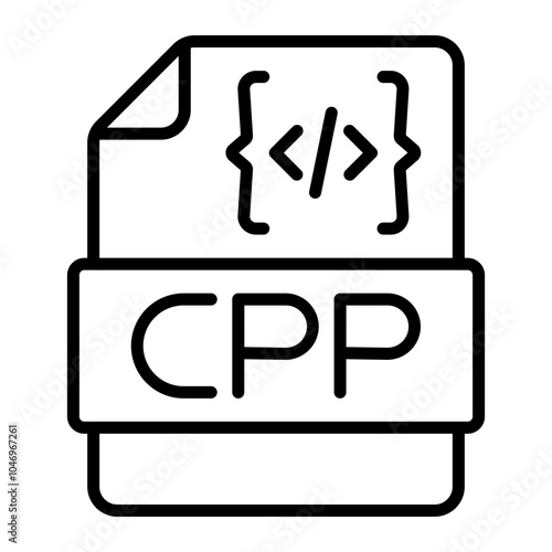 Cpp Vector Line Icon Design