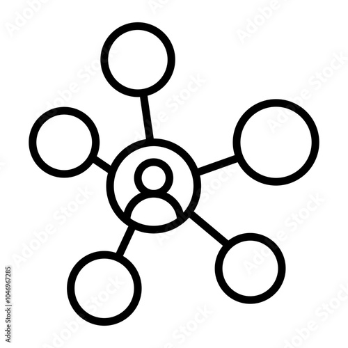 Networking Vector Line Icon Design