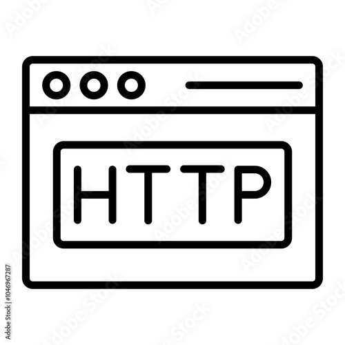 Http Vector Line Icon Design