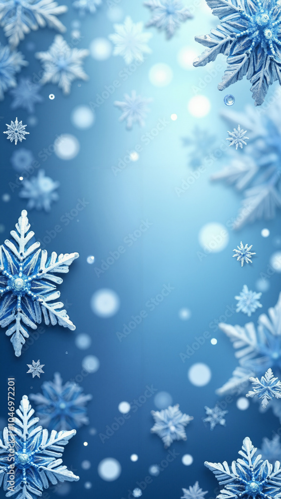 Enchanting Winter Blue Snowflakes Vector Backdrop: Perfect for Holiday Cards, Invitations, and Seasonal Promotions Enchanting Winter Blue Snowflakes Vector Backdrop: Perfect for Holiday Cards, Invitations, and Seasonal Promotions