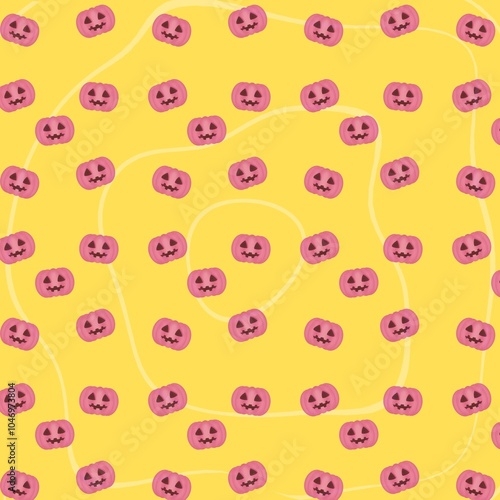 Wallpaper Mural Pumpkins Halloween background pattern graphic  Torontodigital.ca
