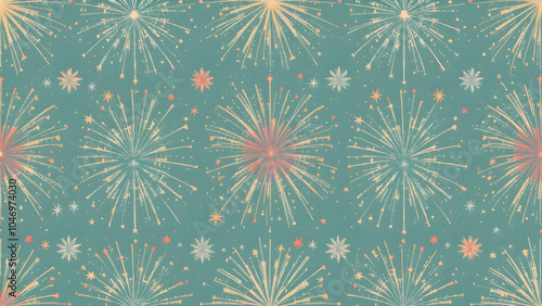 Fireworks enthusiasts pattern,Vibrant Fireworks Pattern Display in Night Sky