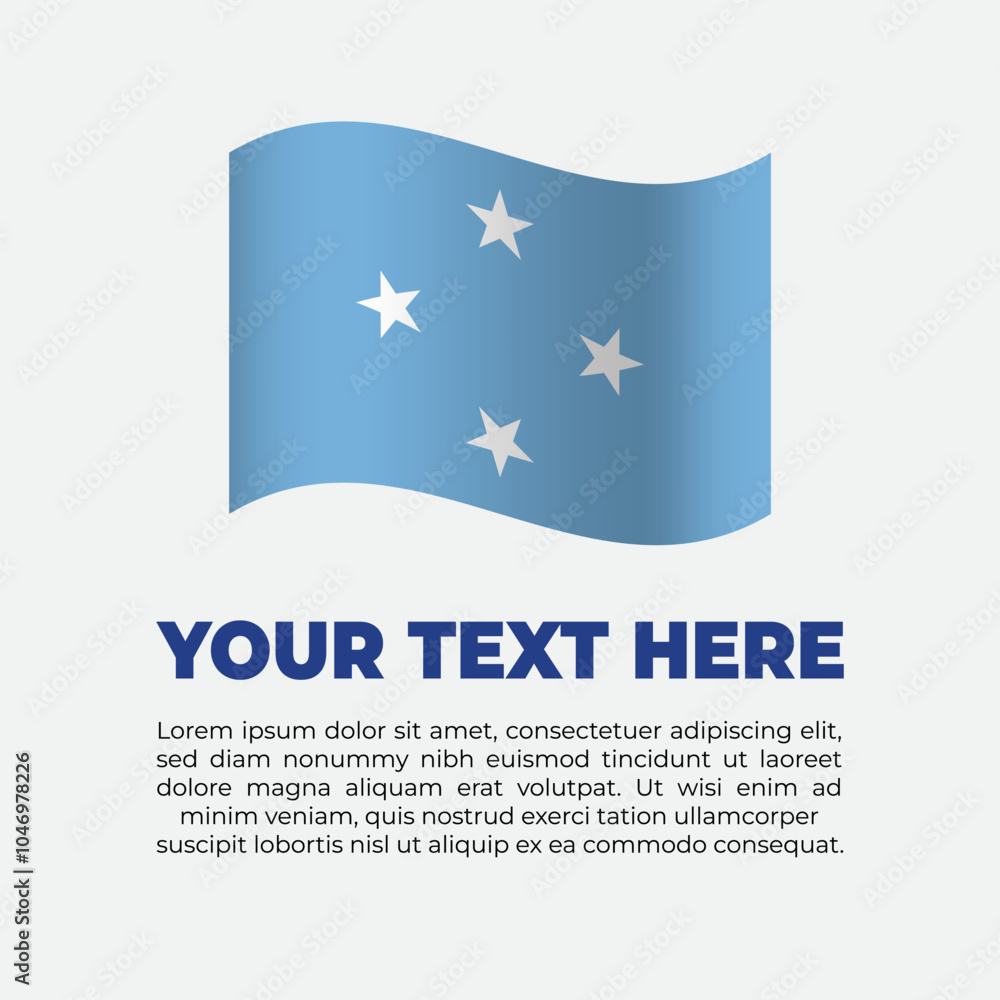 Micronesia Flag Banner Background Template Micronesia Flag Banner Background Template