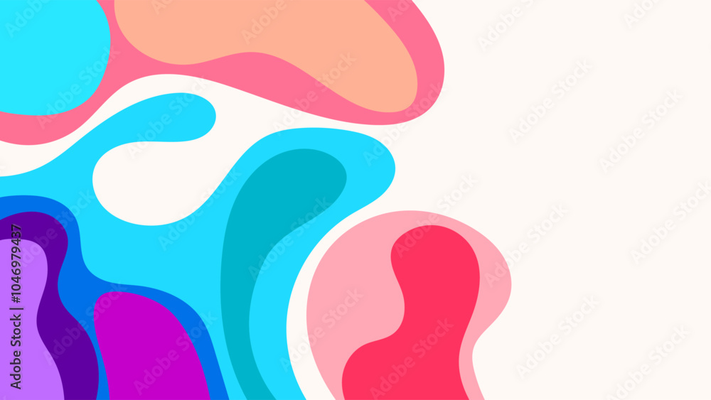 ABSTRACT BACKGROUND COLORFUL WITH HAND DRAWN SHAPES FLAT DESIGN VECTOR TEMPLATE FOR WALLPAPER, COVER DESIGN, HOMEPAGE DESIGN ABSTRACT BACKGROUND COLORFUL WITH HAND DRAWN SHAPES FLAT DESIGN VECTOR TEMPLATE FOR WALLPAPER, COVER DESIGN, HOMEPAGE DESIGN