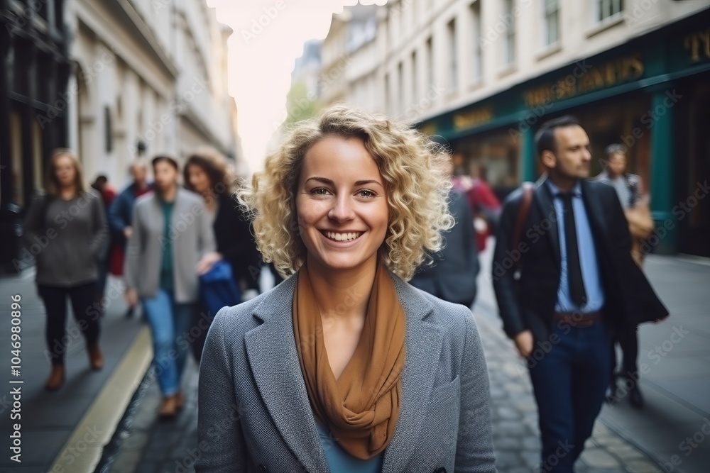 Portrait of a young businesswoman in the street of Paris, France Portrait of a young businesswoman in the street of Paris, France