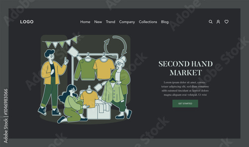 Eco Friendly Fashion. Flat Vector Illustration
